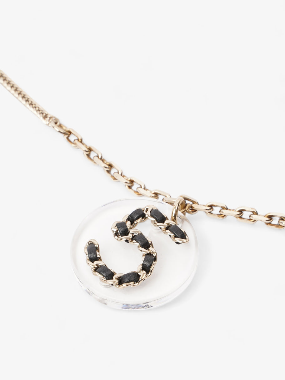 Chanel CC Three Pendant Necklace Light Gold Base Metal Image 5