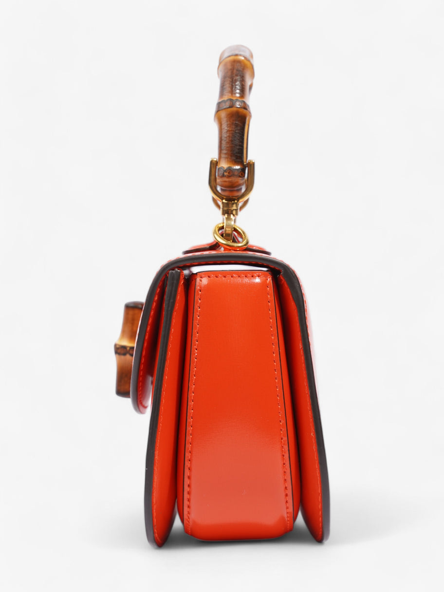 Gucci Bamboo 1947 Orange Leather Mini Image 3