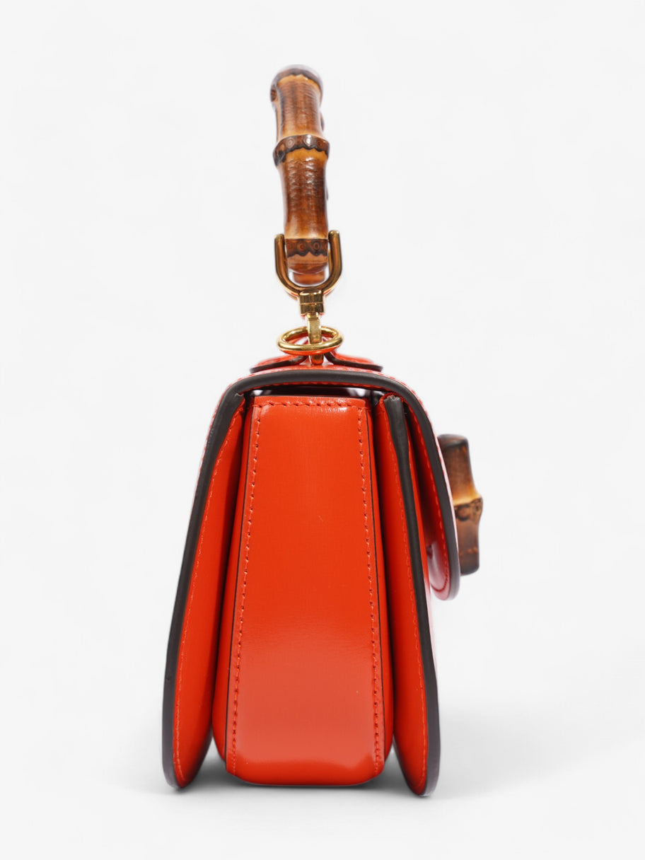 Gucci Bamboo 1947 Orange Leather Mini Image 5