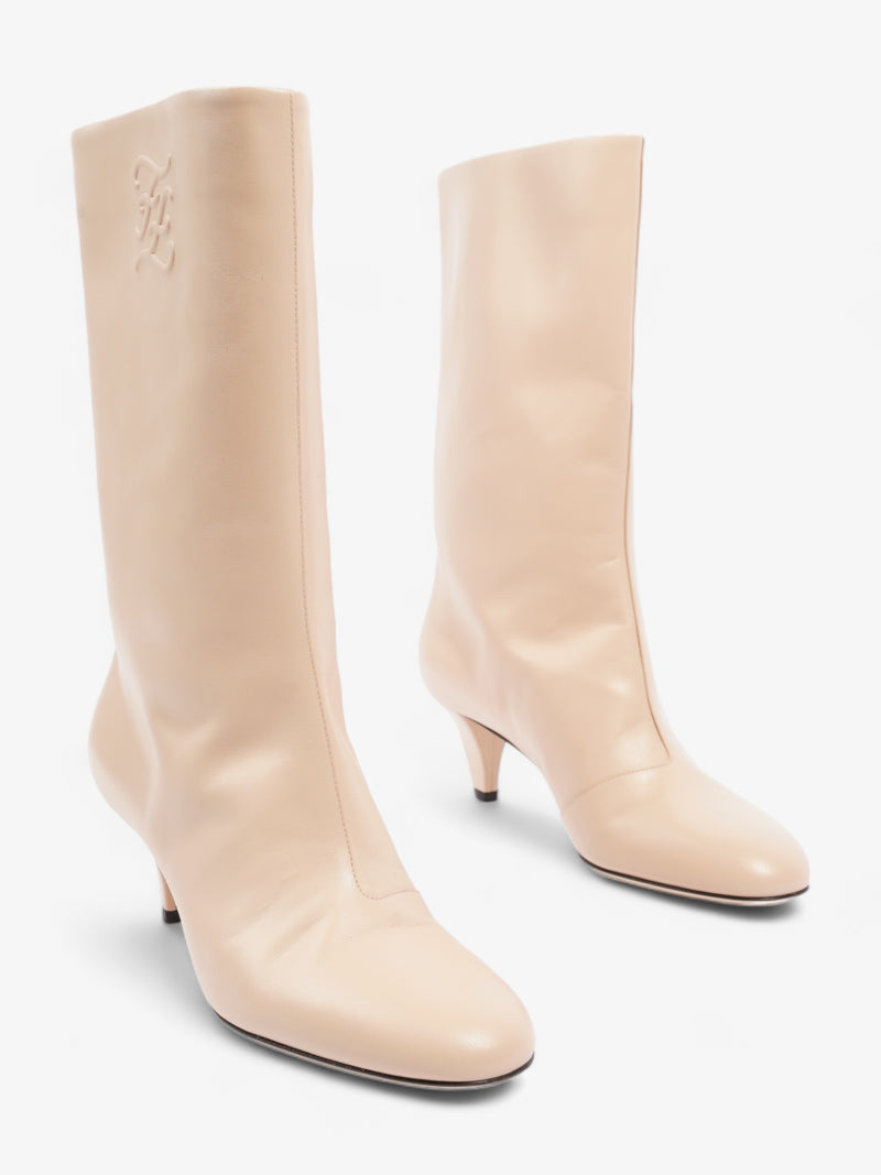  Fendi Fendi FF Caligula BooTS 60 Nude Leather EU 39 UK 6