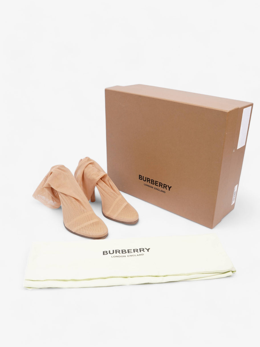 Burberry Sock Style Ankle Boot 110 Nude Fabric EU 38 UK 5 Image 9