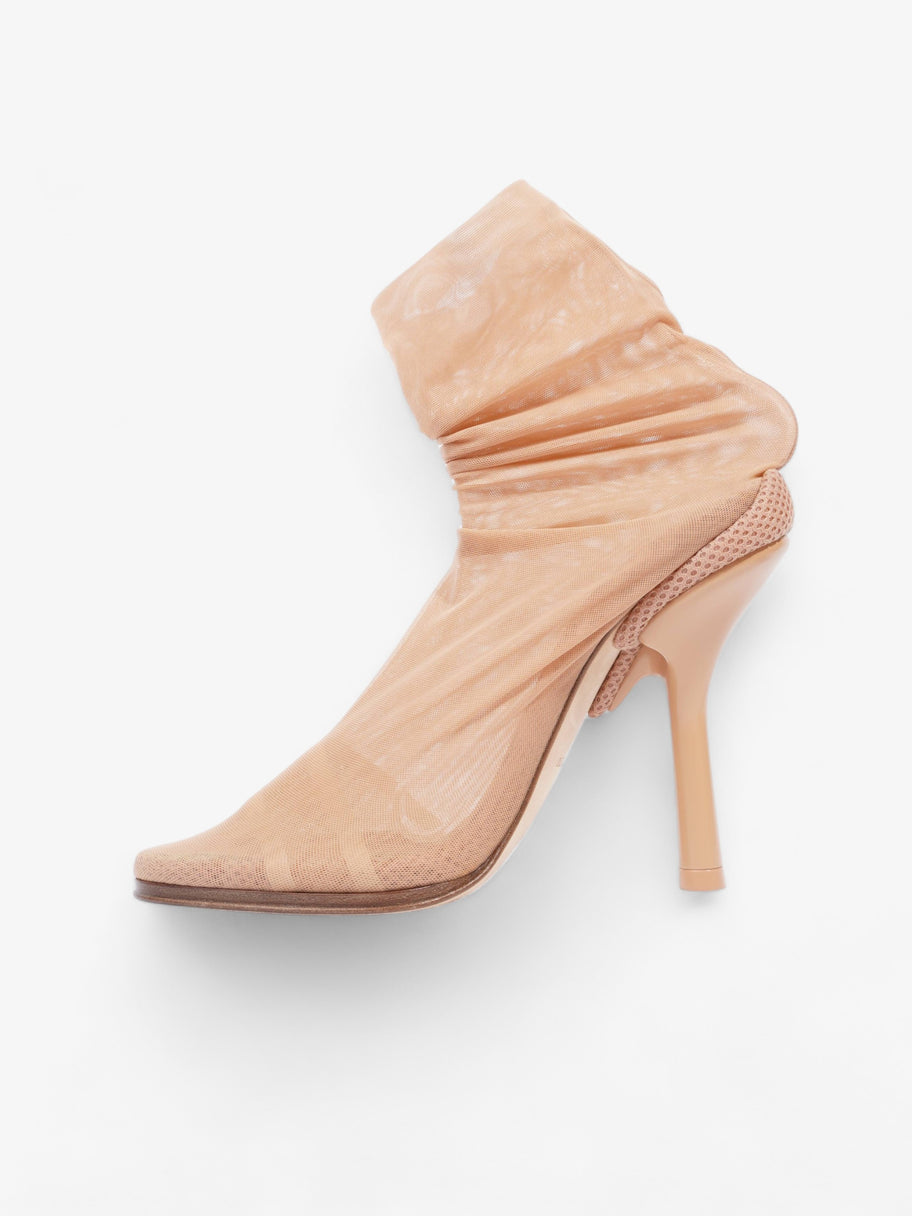 Burberry Sock Style Ankle Boot 110 Nude Fabric EU 38 UK 5 Image 3