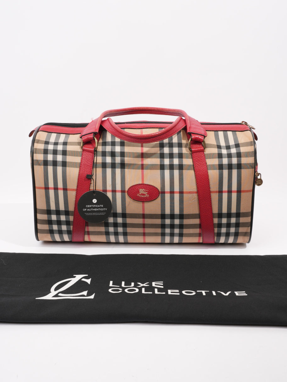 Burberry Barrel Red / Haymarket Check Canvas Image 12