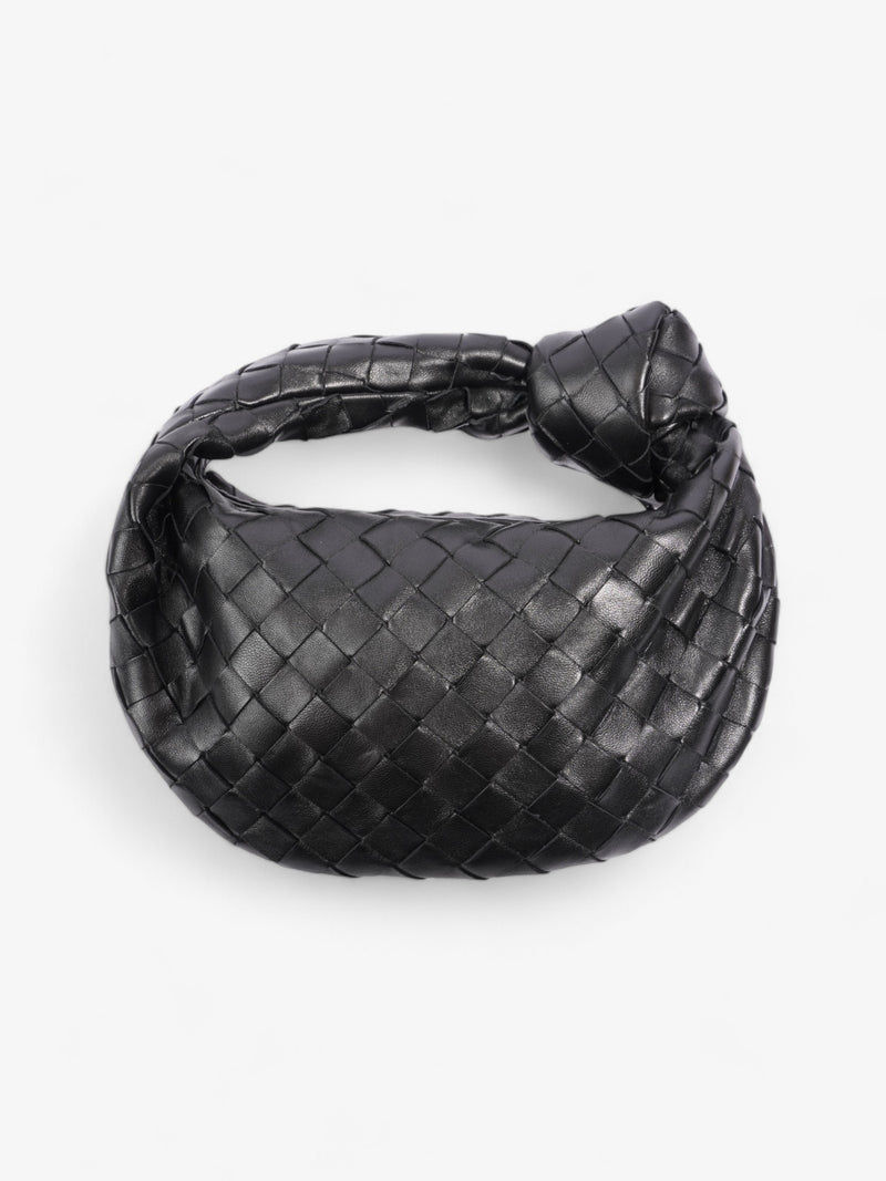  Bottega Veneta Jodie Black Intrecciato Leather Mini