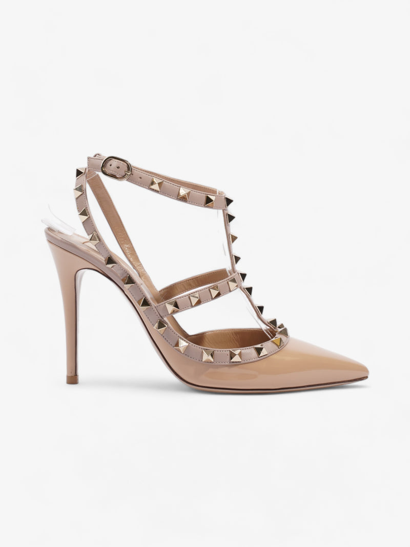  Valentino Rockstud TBar 105mm Camel Leather EU 39 UK 6