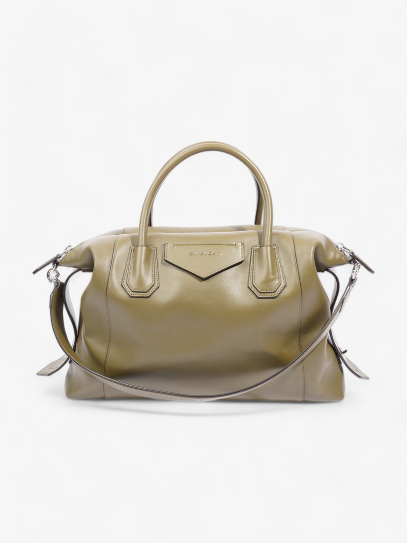  Antigona Tote Bag  Olive Green Leather Large