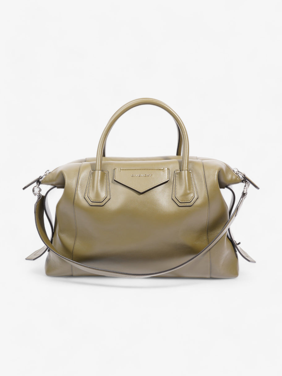 Antigona Tote Bag  Olive Green Leather Large Image 1