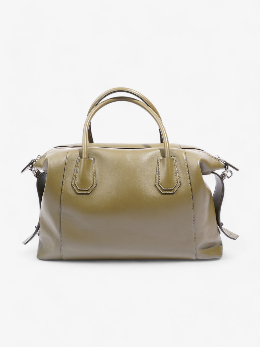 Antigona Tote Bag  Olive Green Leather Large Image 4