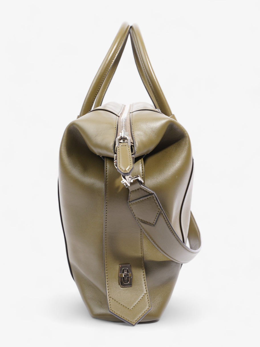 Antigona Tote Bag  Olive Green Leather Large Image 5