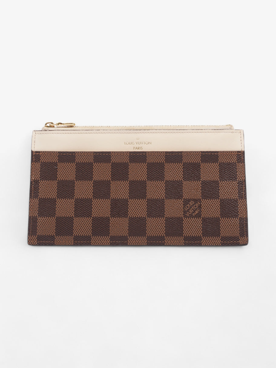 Louis Vuitton Slim Purse Damier Ebene / Cream Canvas Image 1