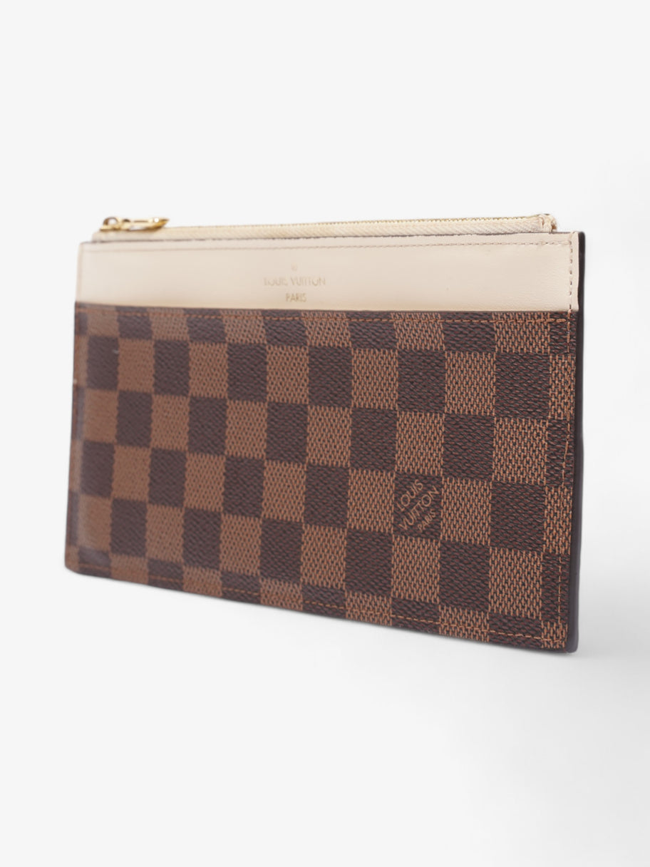 Louis Vuitton Slim Purse Damier Ebene / Cream Canvas Image 3