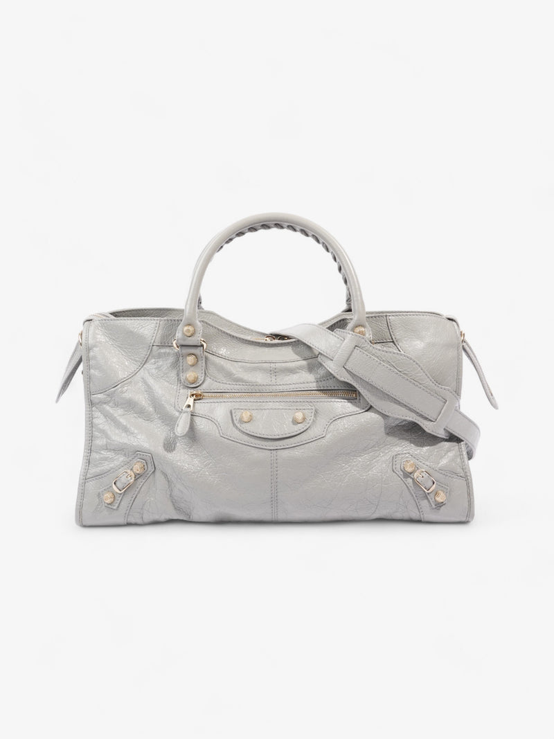  Classic City Bag Grey Calfskin Leather