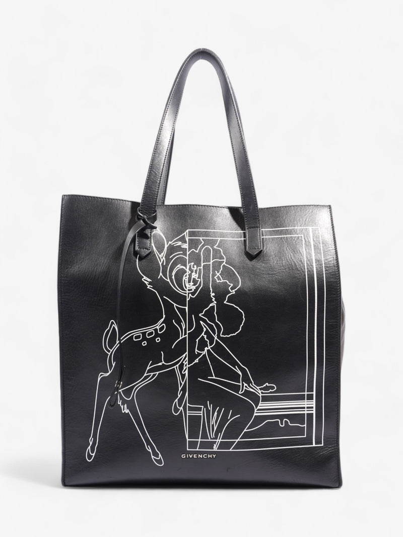  Givenchy Stargate Bambi Tote Black / White Calfskin Leather