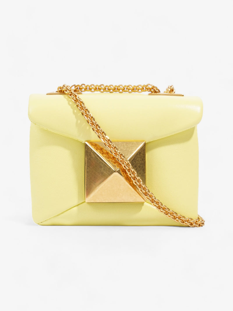  Valentino One Stud Bag Yellow Nappa Leather Micro