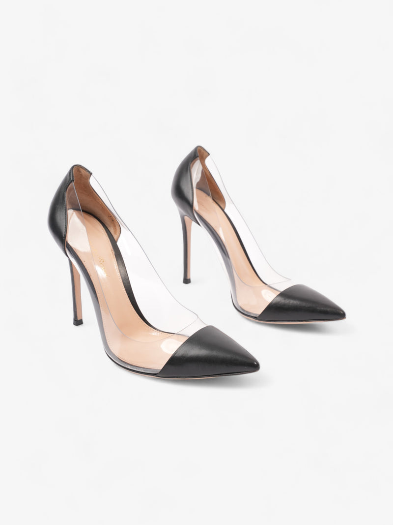  Gianvito Rossi Plexi Heels 100 Black PVC EU 39 UK 6