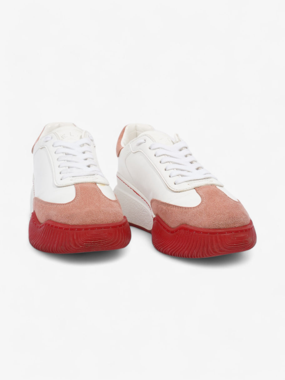 Stella McCartney Loop Lace-up Sneakers White  / Pink / Red Leather EU 38 UK 5 Image 2