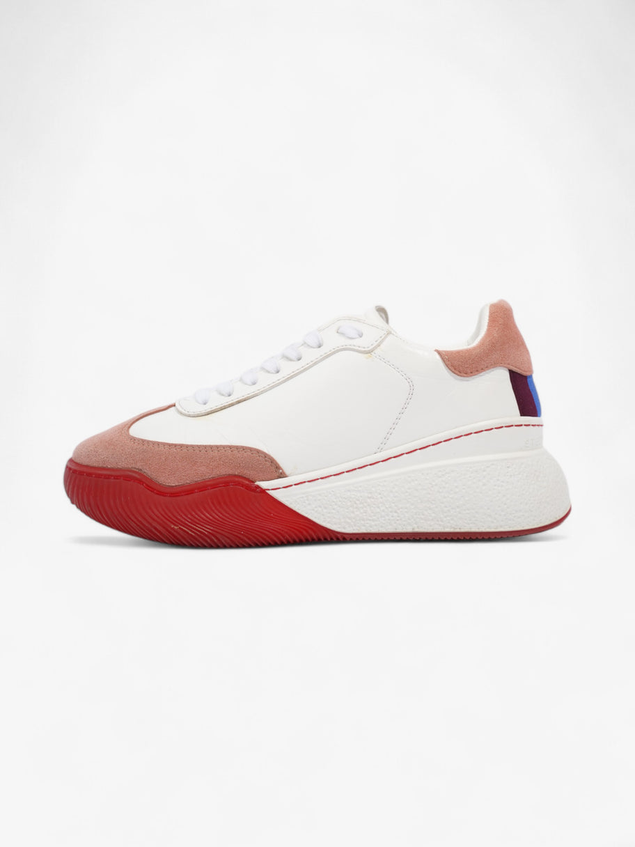 Stella McCartney Loop Lace-up Sneakers White  / Pink / Red Leather EU 38 UK 5 Image 5