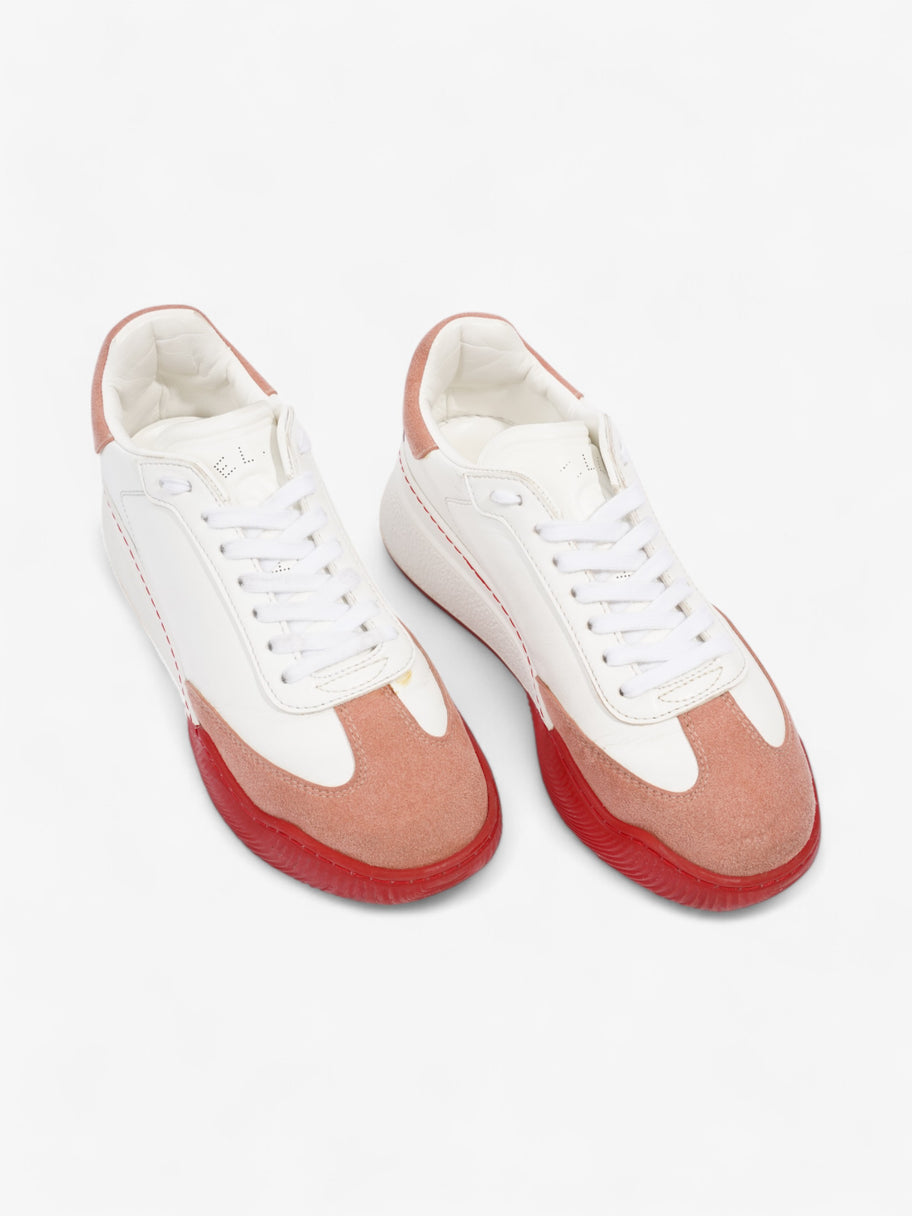 Stella McCartney Loop Lace-up Sneakers White  / Pink / Red Leather EU 38 UK 5 Image 8