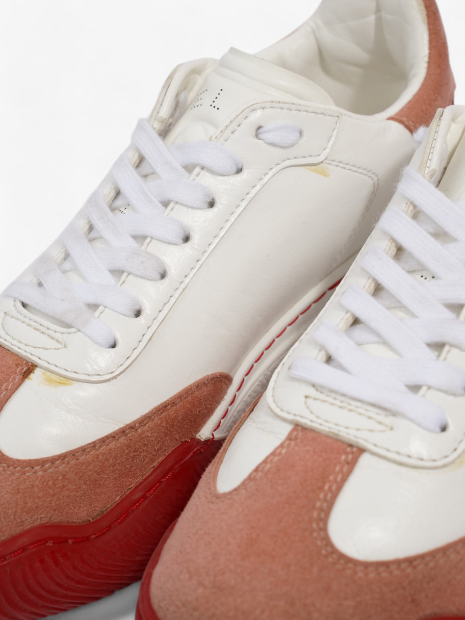 Stella McCartney Loop Lace-up Sneakers White  / Pink / Red Leather EU 38 UK 5 Image 9