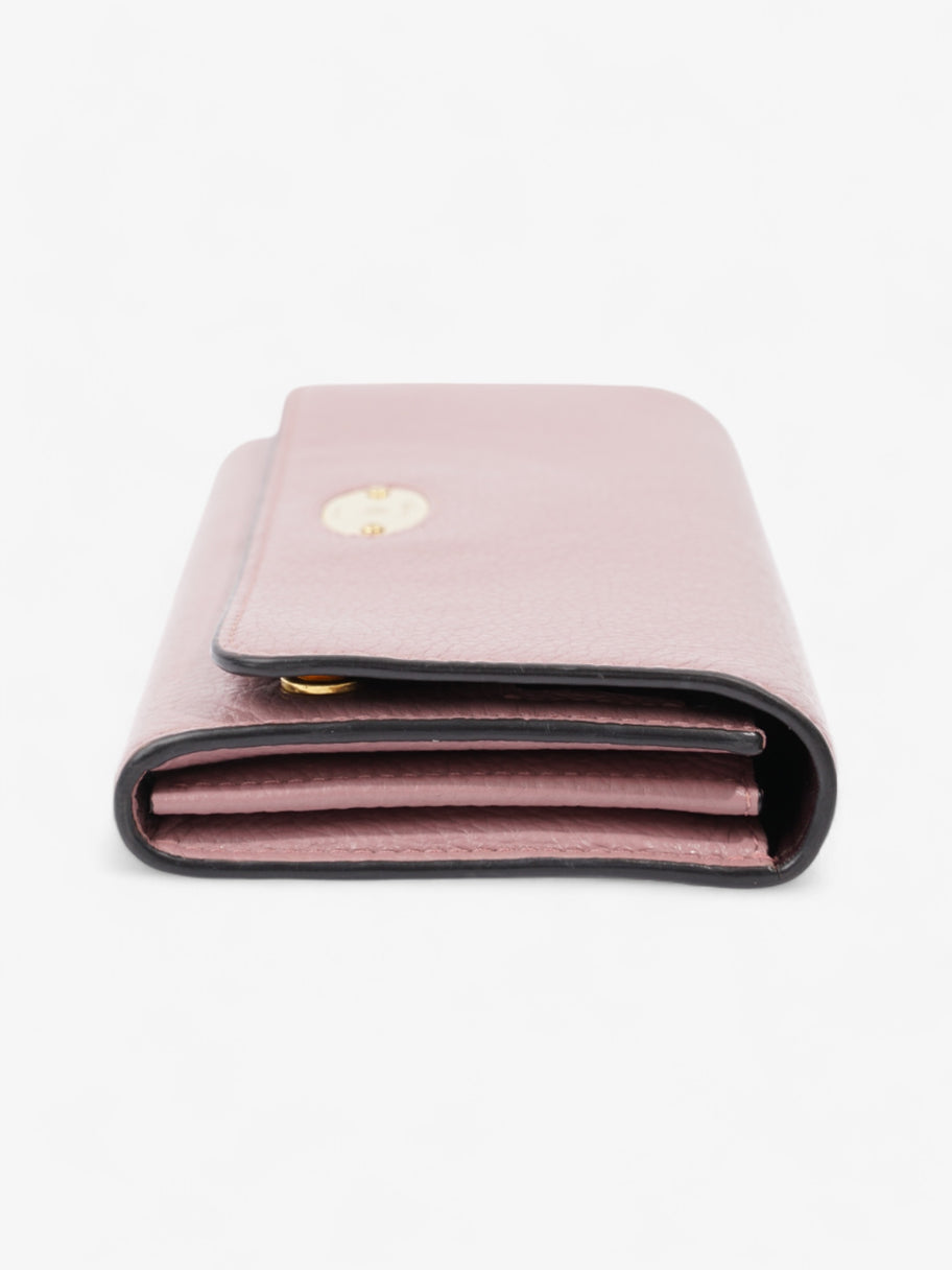 Mulberry Plaque Long Wallet Mocha Rose Grained Leather Image 3