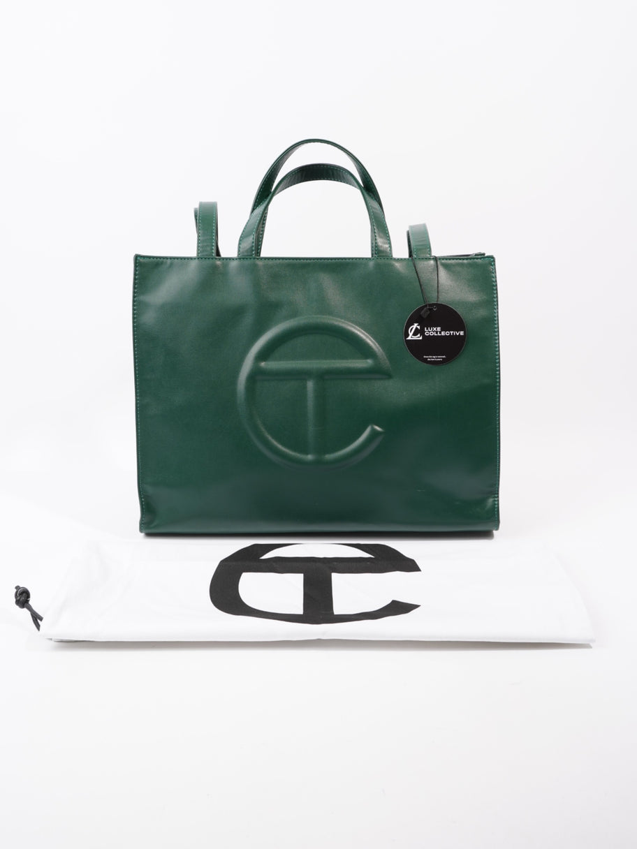 Telfar Shopping Tote Green Faux Leather Medium Image 9