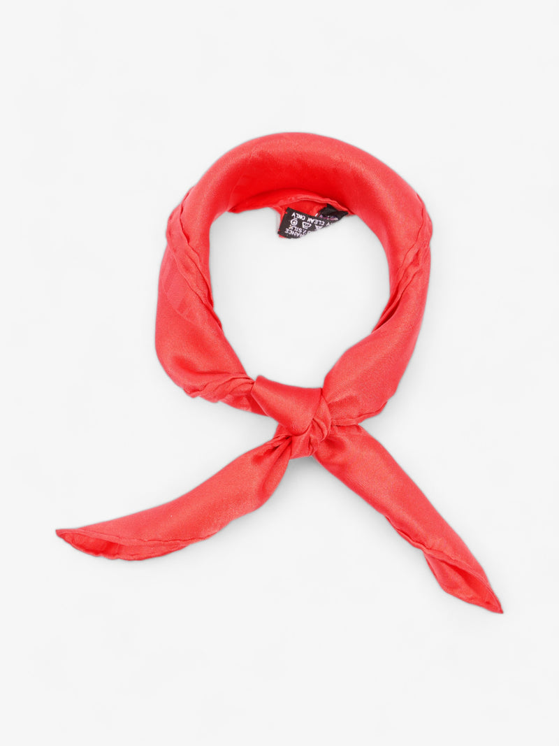  Hermes OP'H Pochette Scarf Red Silk