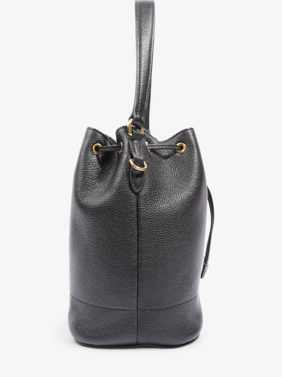 Prada Small Drawstring Black Leather Image 5