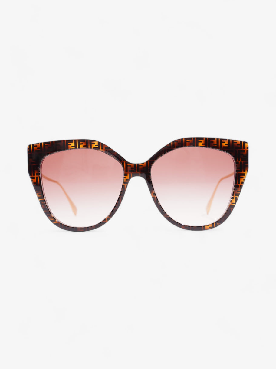 FF Cat Eye Sunglasses Havana Brown / Pink gradient Lens Acetate 140mm Image 1