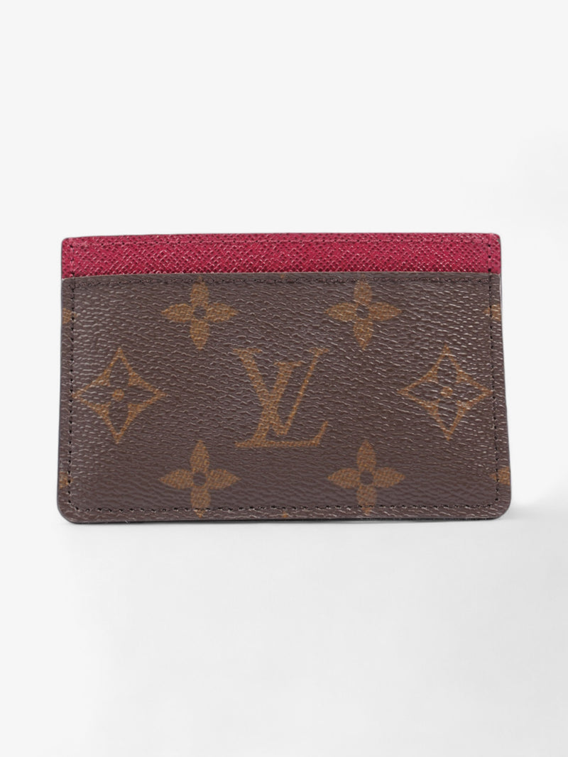  Louis Vuitton Card Holder Monogram / Fuchsia Coated Canvas