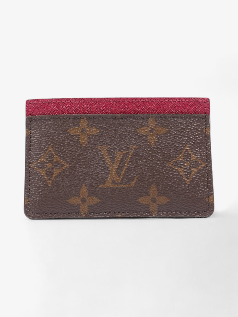 Louis Vuitton Card Holder Monogram / Fuchsia Coated Canvas Image 1