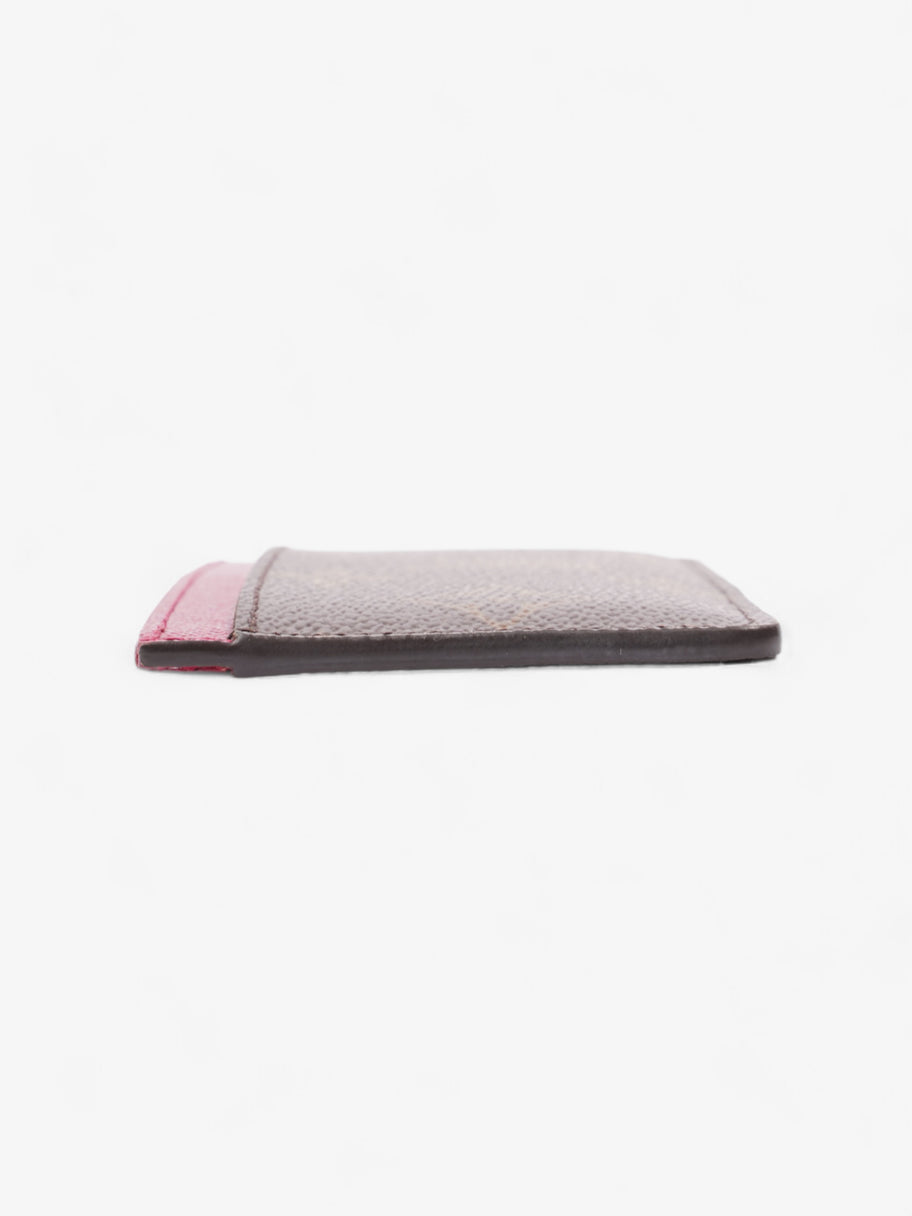 Louis Vuitton Card Holder Monogram / Fuchsia Coated Canvas Image 3