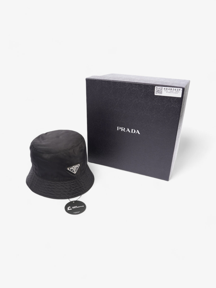 Prada Logo Bucket Hat Black Re Nylon Small Image 8