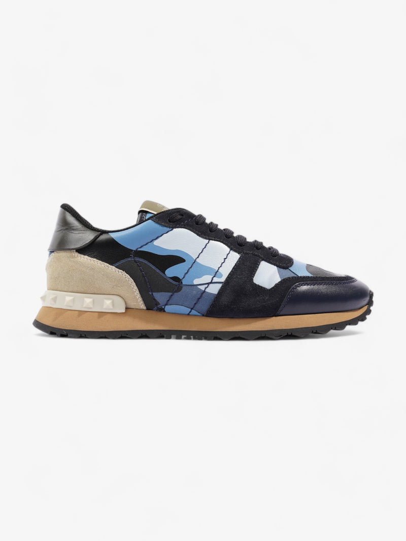  Valentino Camouflage Rockrunner Blue Leather EU 39 UK 5