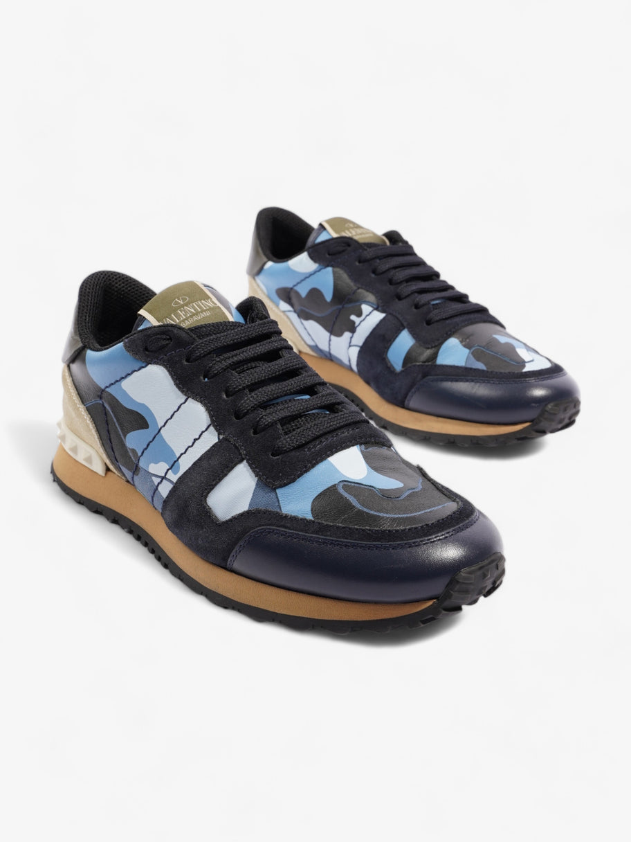 Valentino Camouflage Rockrunner Blue Leather EU 39 UK 5 Image 2