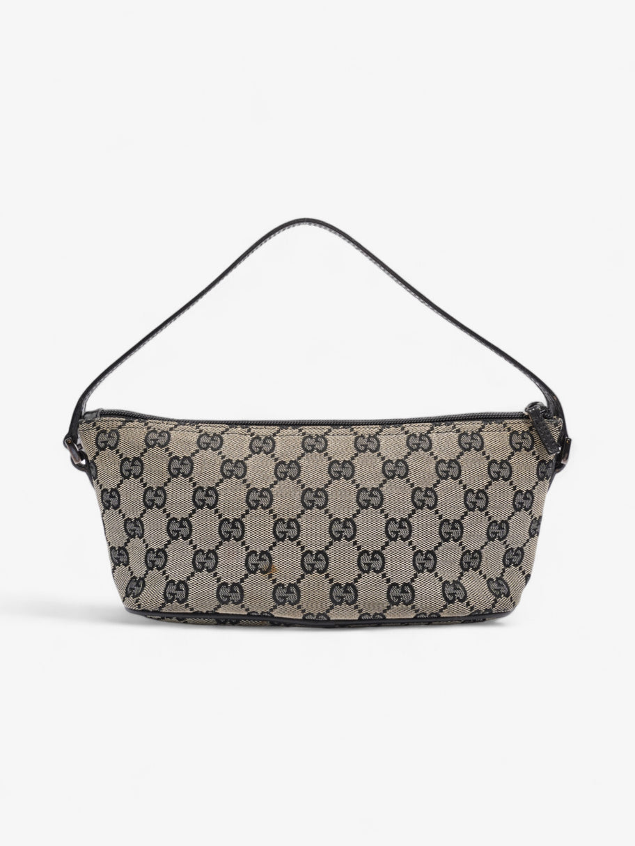 Gucci Boat Pochette GG Supreme / Black Coated Canvas Image 3