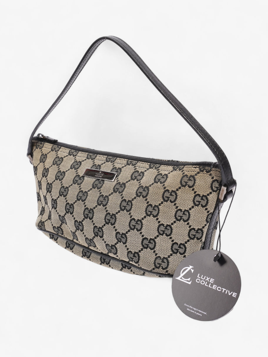 Gucci Boat Pochette GG Supreme / Black Coated Canvas Image 9