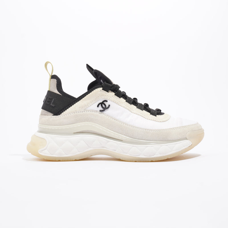  CC Logo Sneaker Beige / White / Black Suede EU 37 UK 4