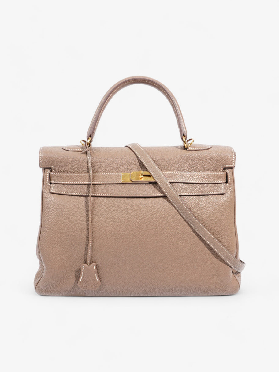 Hermes Kelly 35 Etoupe Clemence Leather 35 Image 1