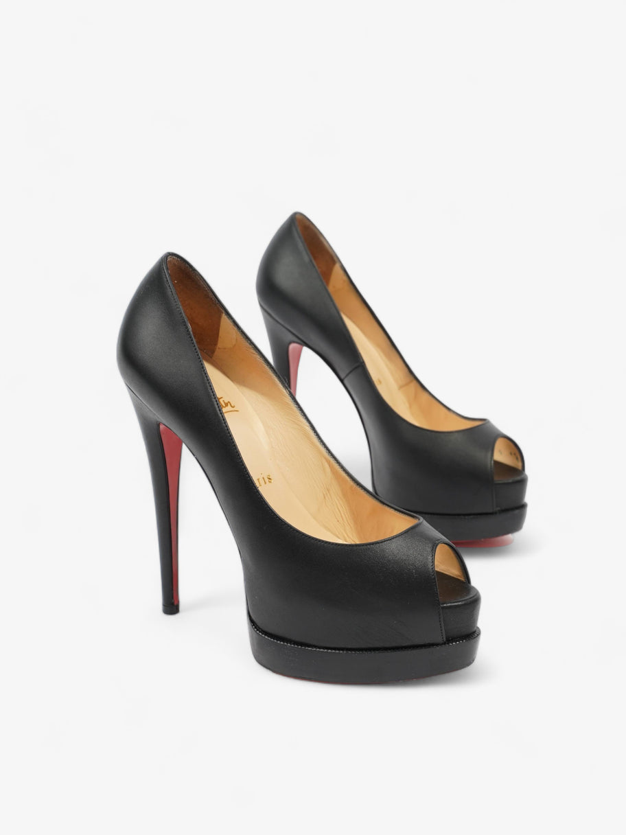 Christian Louboutin Palais Royal Trepointe Heels 140 Black Leather EU 38.5 UK 5.5 Image 2