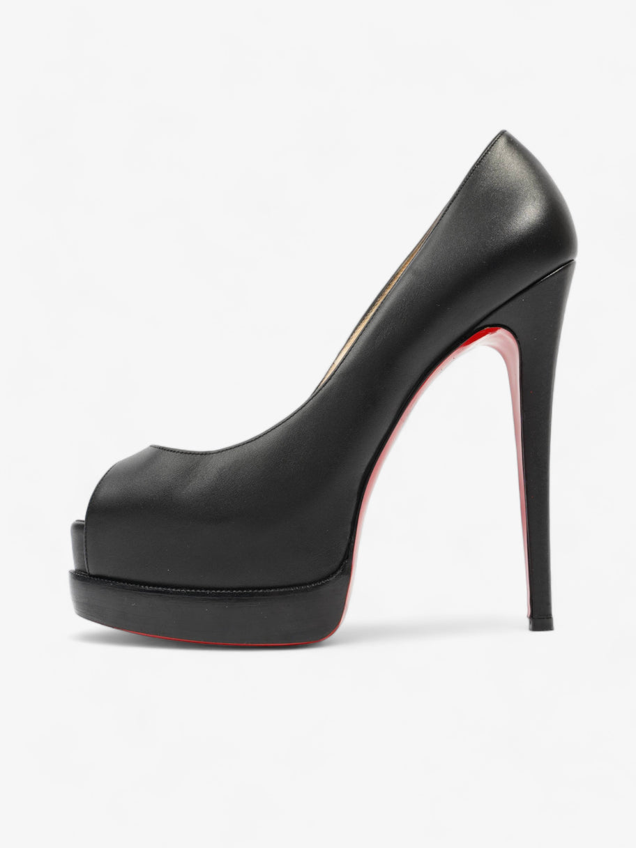 Christian Louboutin Palais Royal Trepointe Heels 140 Black Leather EU 38.5 UK 5.5 Image 5