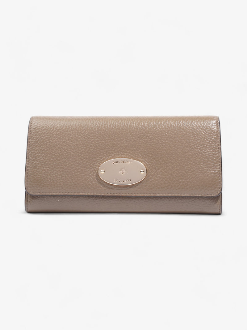  Mulberry Continental Wallet Taupe Calfskin Leather