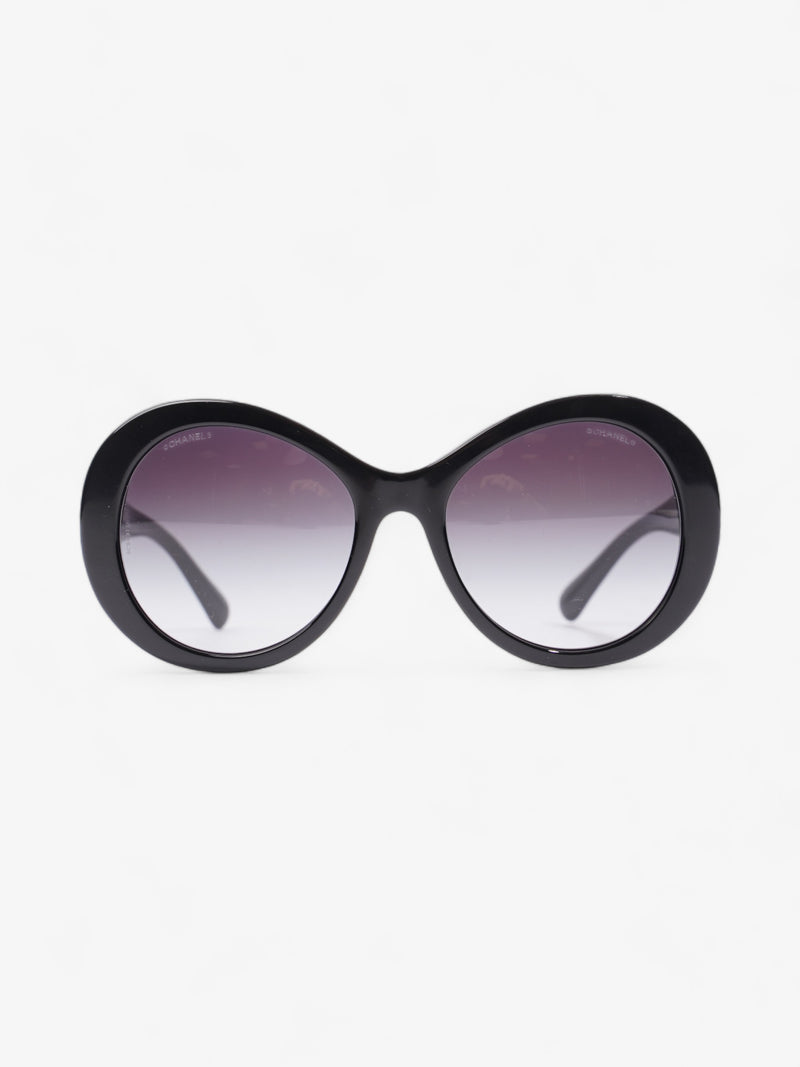  Chanel Oval CC Sunglasses Black Acetate 140mm