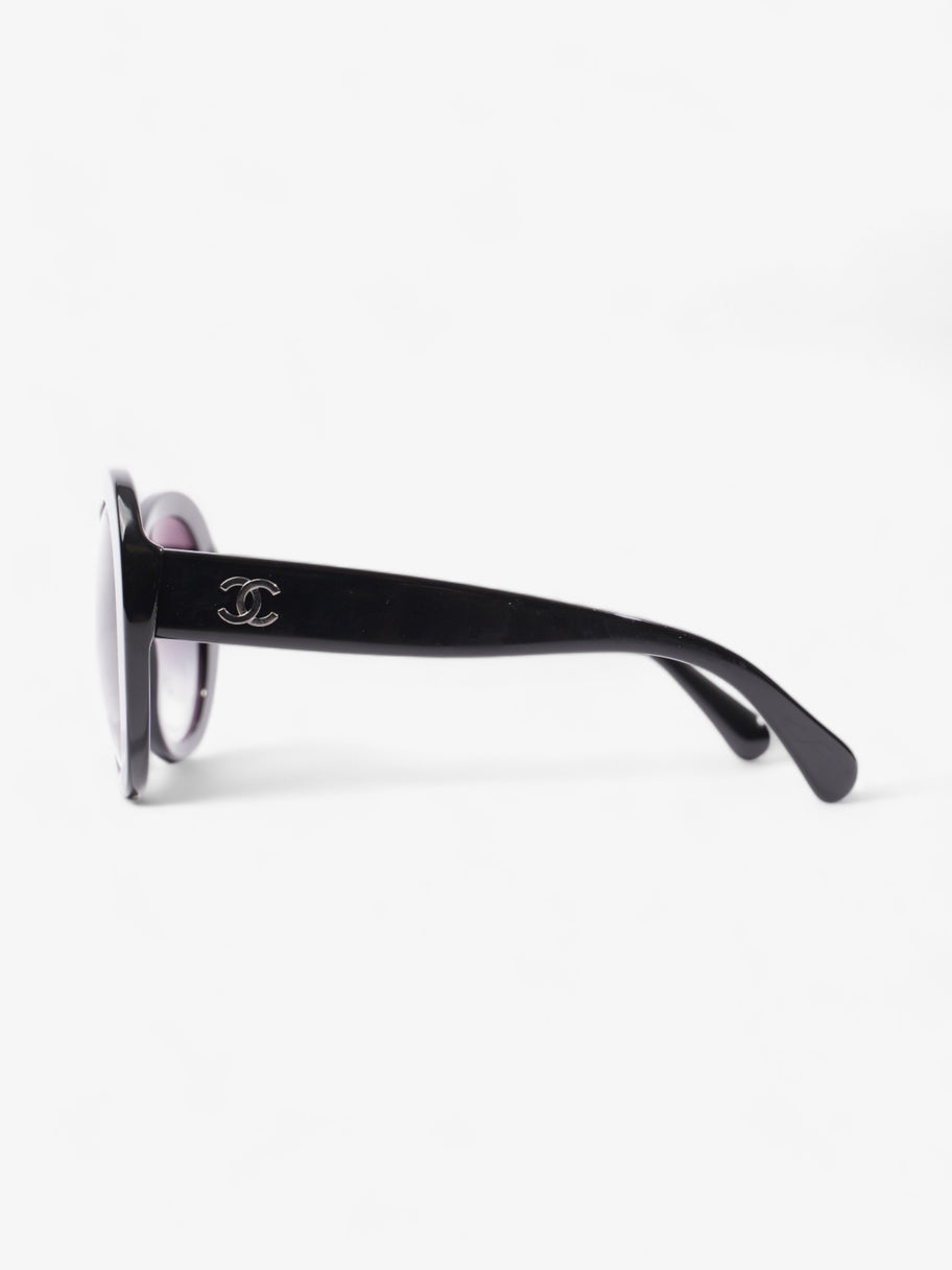 Chanel Oval CC Sunglasses Black Acetate 140mm Image 2