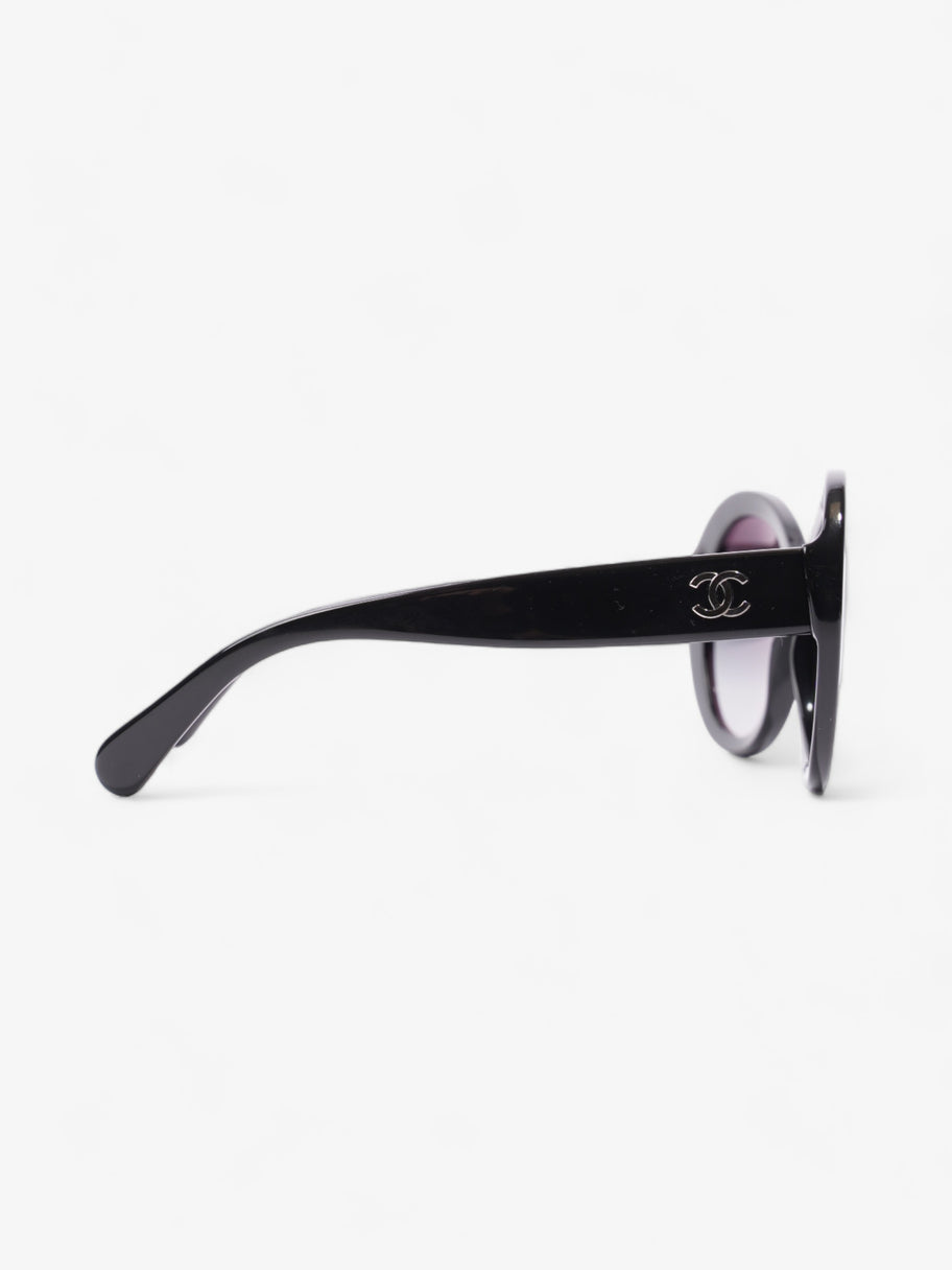 Chanel Oval CC Sunglasses Black Acetate 140mm Image 4