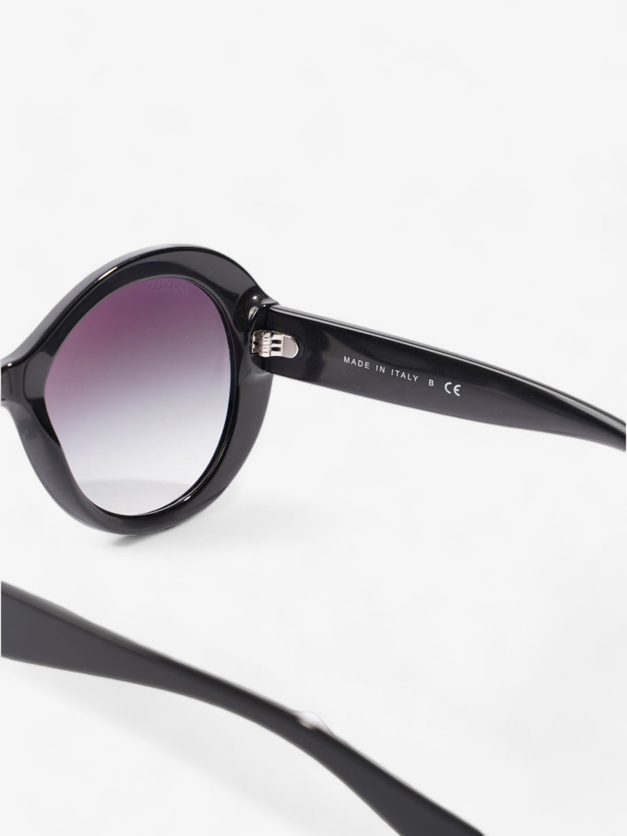 Chanel Oval CC Sunglasses Black Acetate 140mm Image 6