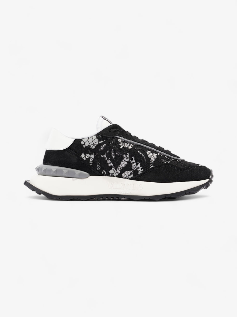 Valentino V Logo Runner  Black / White / Grey Lace EU 38 UK 5 Image 4