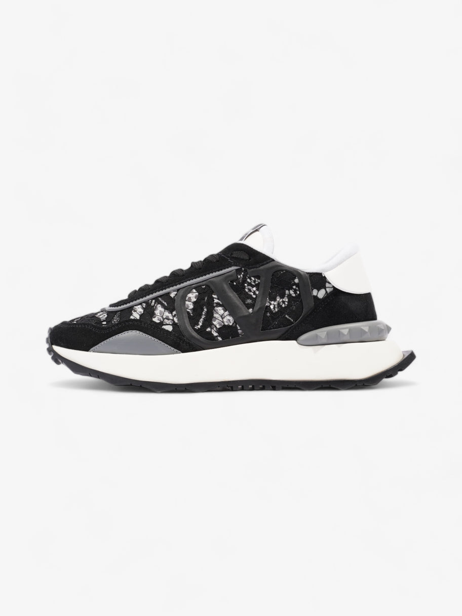 Valentino V Logo Runner  Black / White / Grey Lace EU 38 UK 5 Image 5