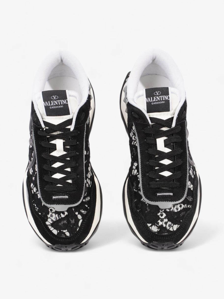 Valentino V Logo Runner  Black / White / Grey Lace EU 38 UK 5 Image 8