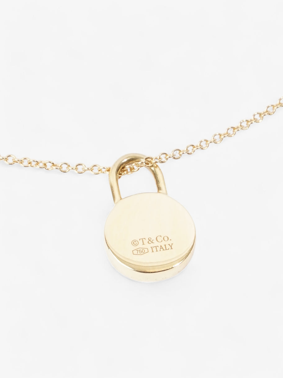 Tiffany and Co Padlock Necklace Gold / White Yellow Gold Image 4