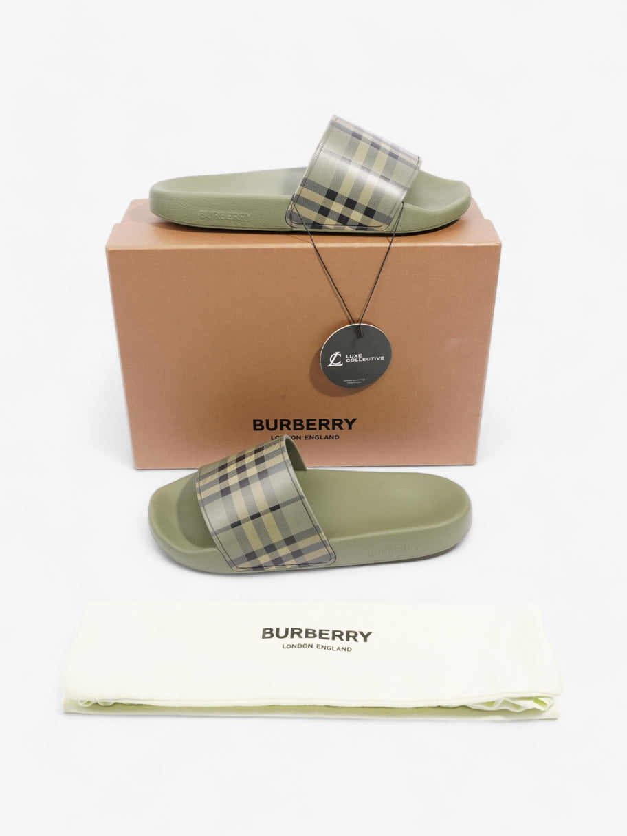 Burberry Furley Slides Khaki / Black Rubber EU 39 UK 6 Image 10